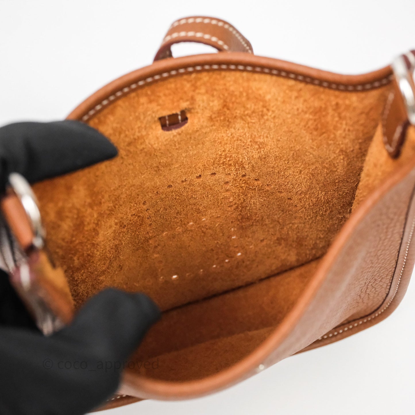 Hermès Mini Evelyne 16 Gold Clemence Gold Hardware