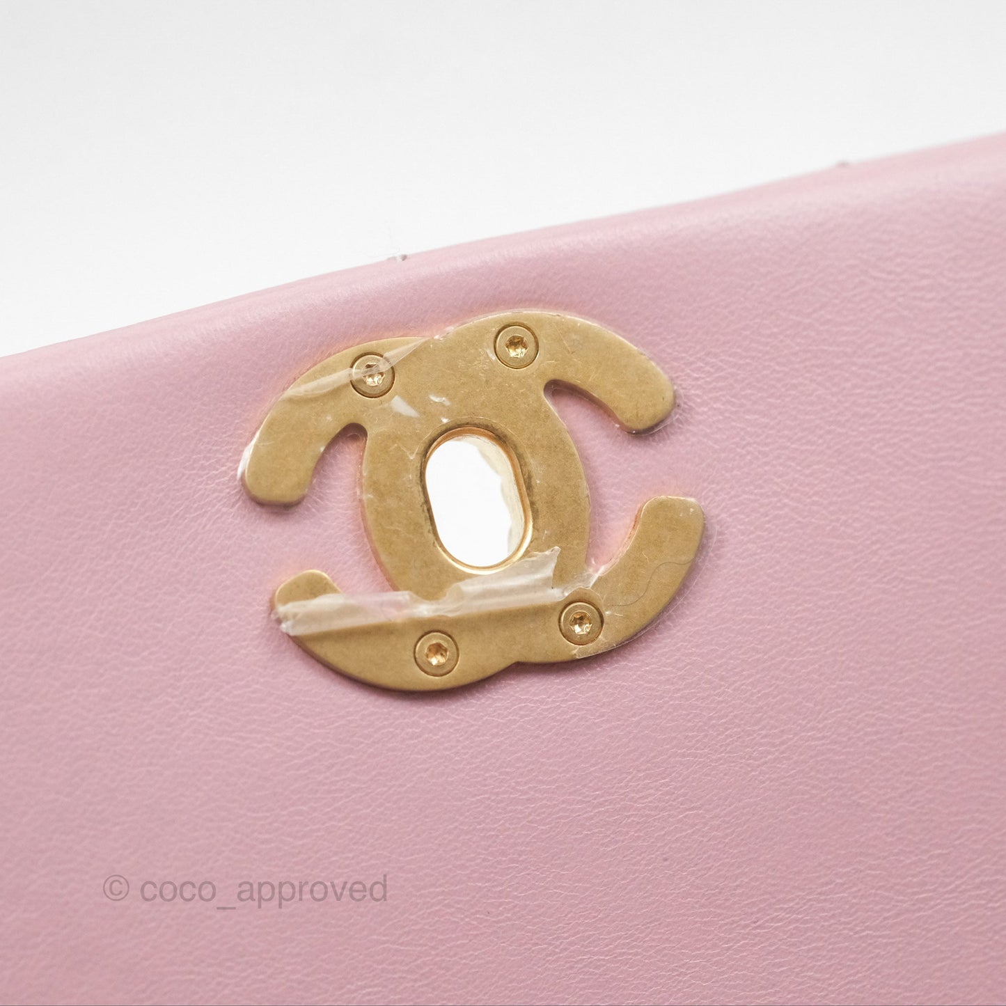 Chanel Flap Bag Dusty Pink Lambskin Aged Gold Hardware 24P