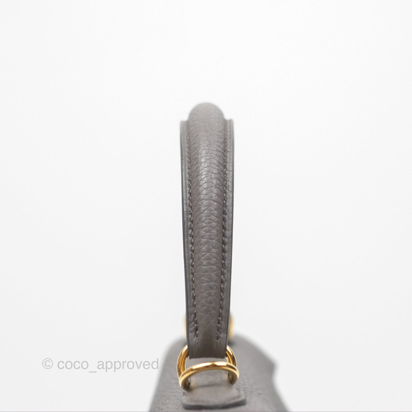 Hermès Retourne Kelly 25 Gris Etain 8F Togo Gold Hardware