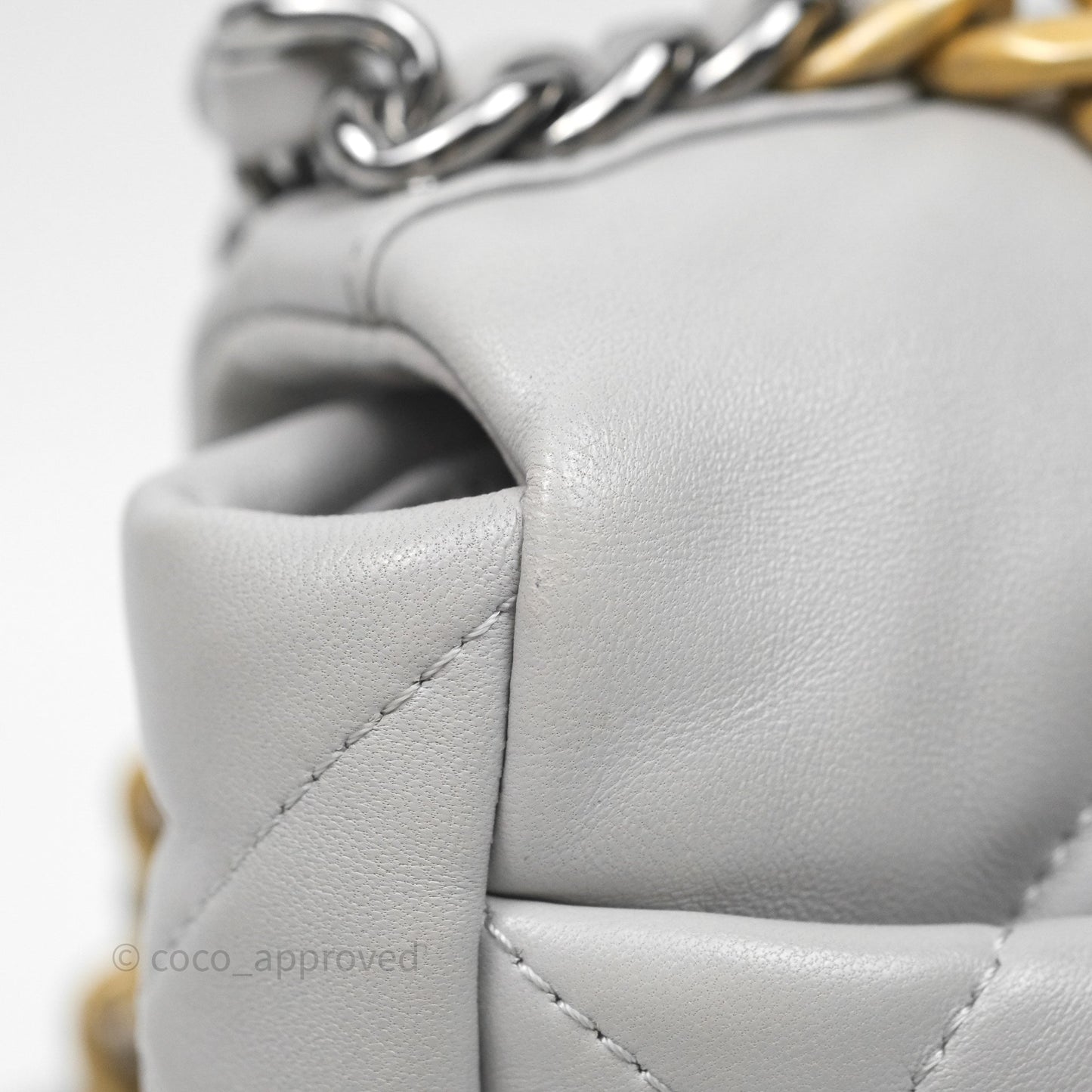 Chanel 19 Small Light Grey Mixed Hardware
