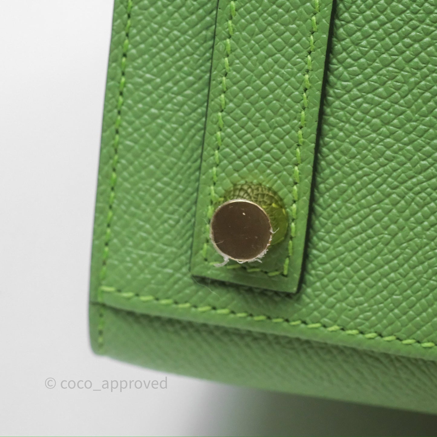 Hermès Birkin 25 Sellier Vert Criquet 3I Epsom Gold Hardware
