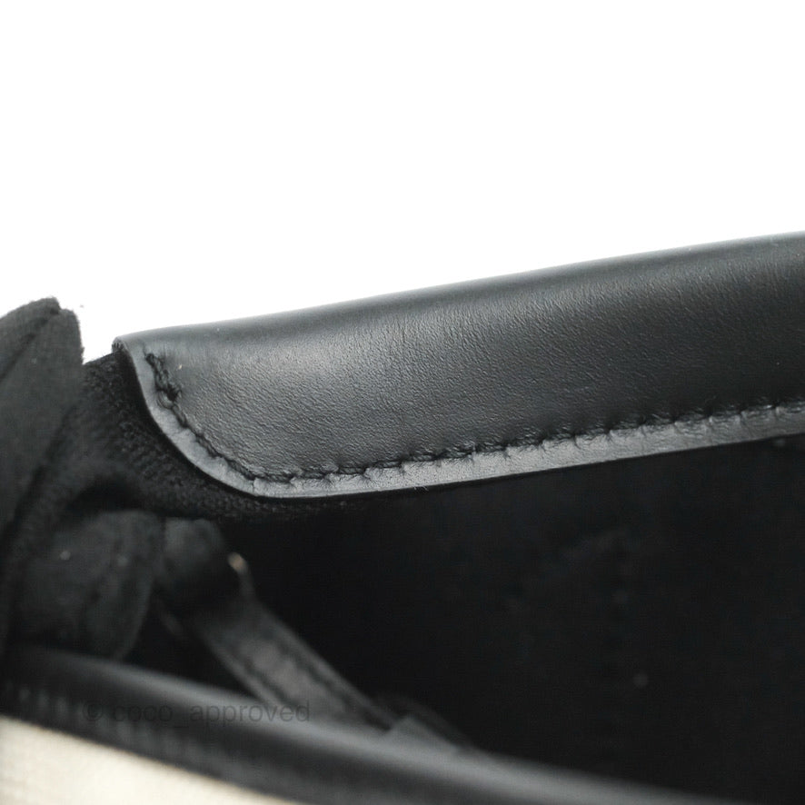 Balenciaga Small Navy Cabas Bag Off-white Canvas