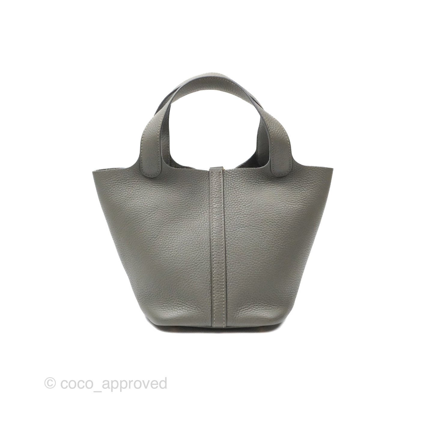 Hermès Picotin Lock 18 Gris Meyer 0L Taurillon Clemence Gold Hardware