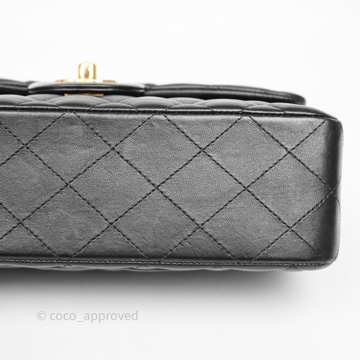 Chanel Small Classic Flap Quilted Black Lambskin Gold Hardware