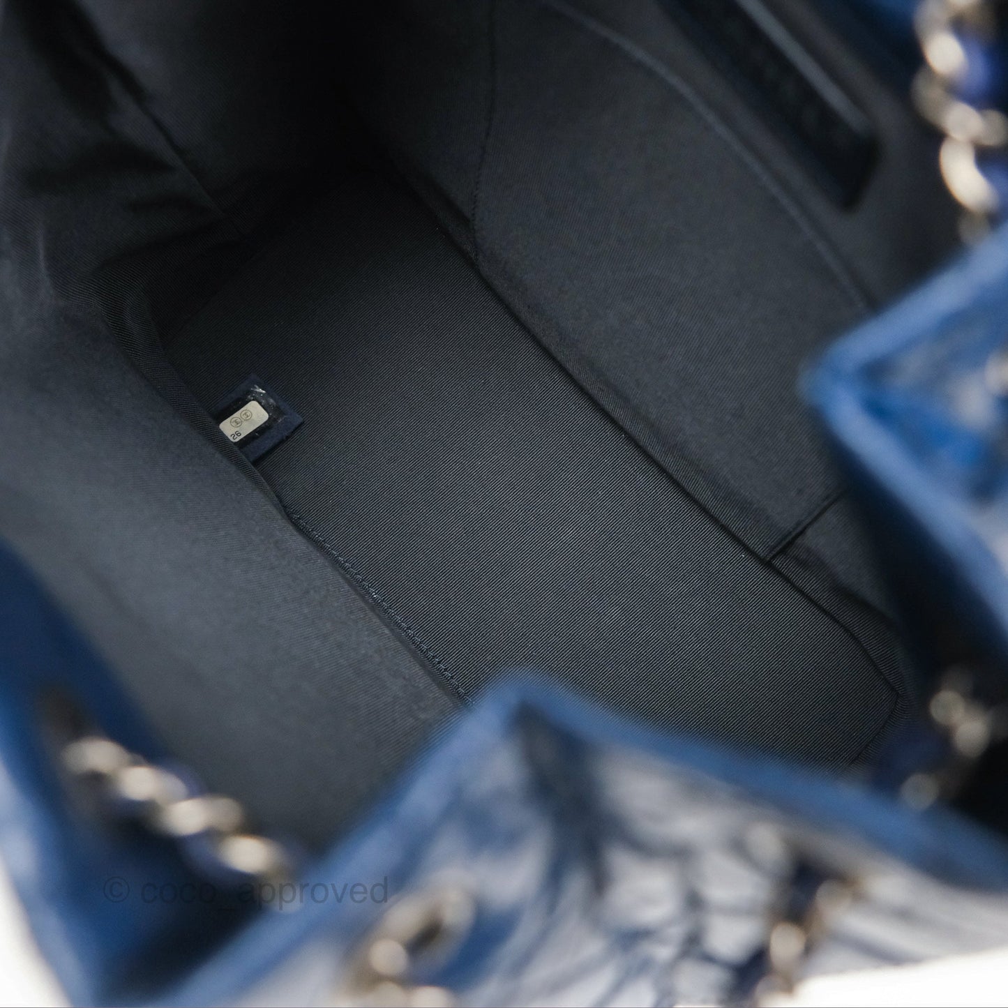 Chanel Small Gabrielle Backpack Navy Aged Calfskin