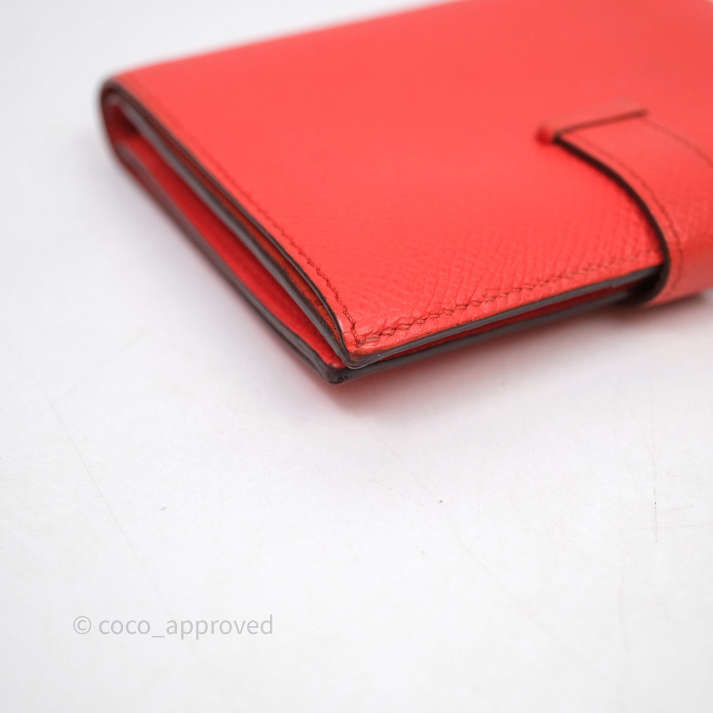 Hermes Bearn Wallet Rouge Tomate S5 Epsom Gold Hardware