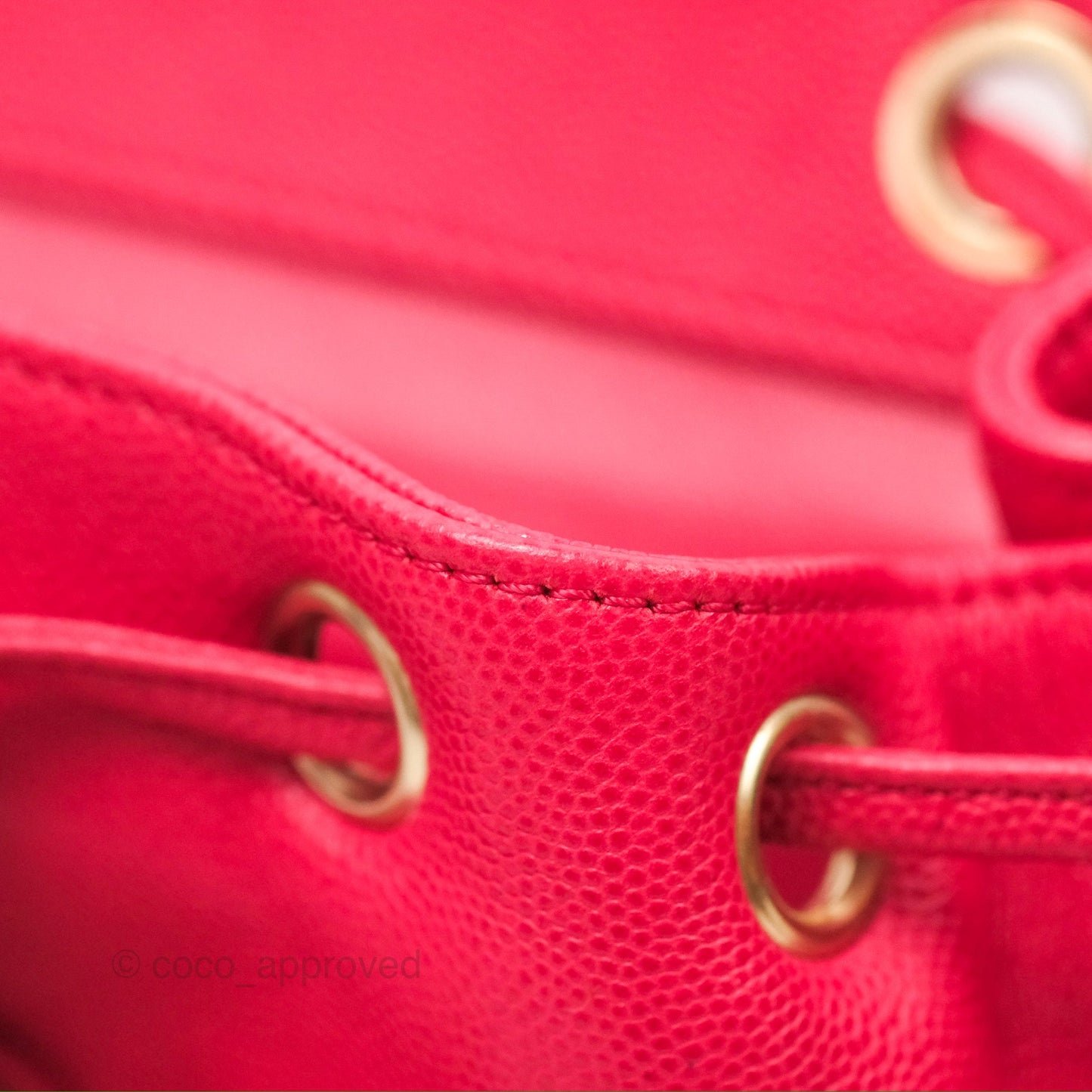 Chanel Quilted Business Affinity Backpack Dark Pink Caviar Gold Hardware