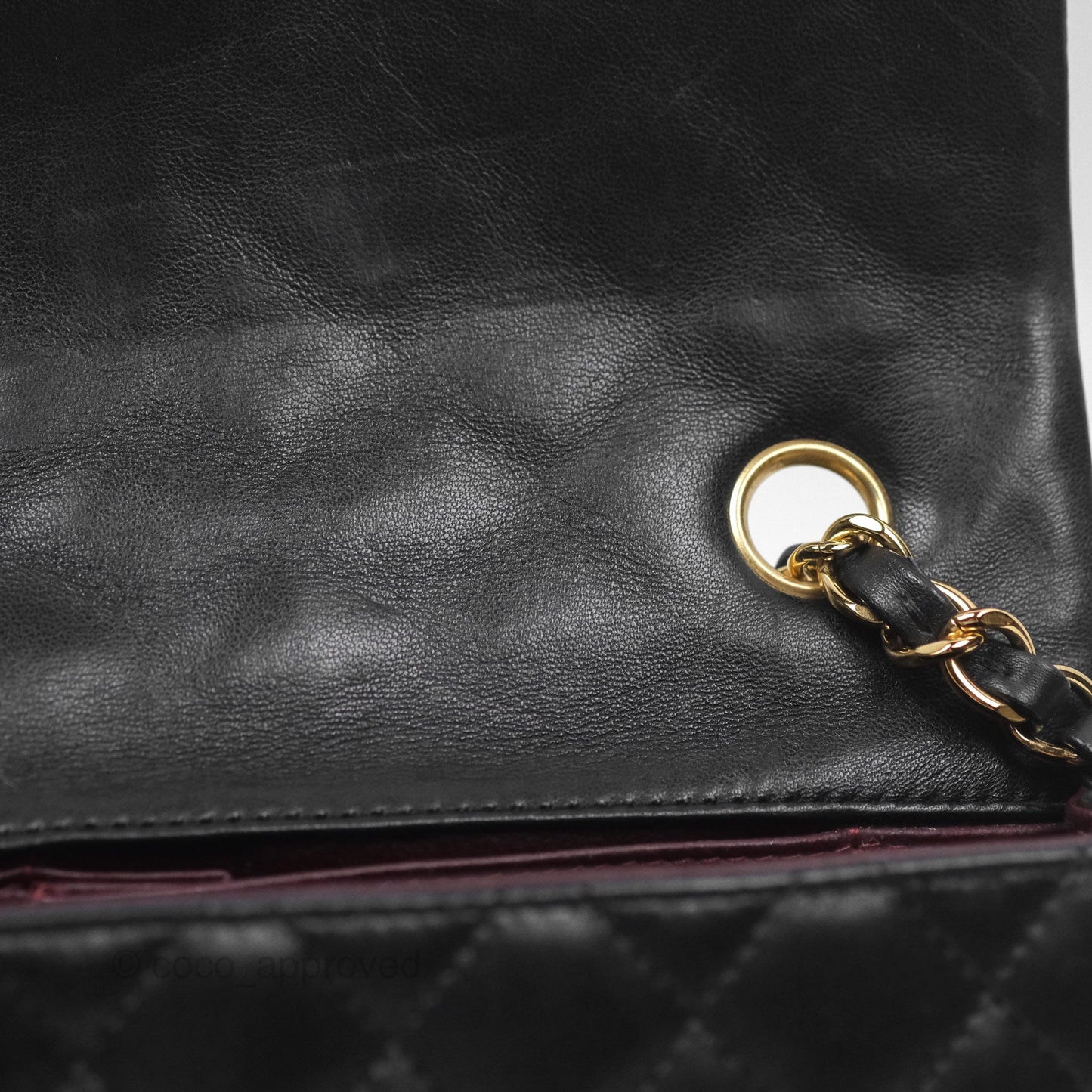 Chanel Quilted East West Flap Bag Black Lambskin Gold Hardware