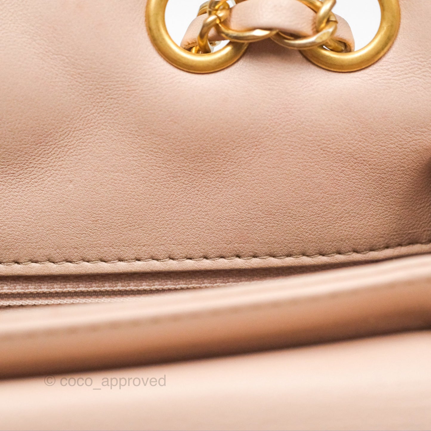 Chanel Flap Bag Pink Aged Gold Hardware