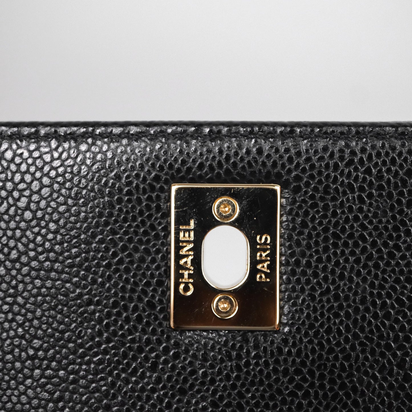 Chanel Quilted Business Affinity Backpack Black Caviar Light Gold Hardware