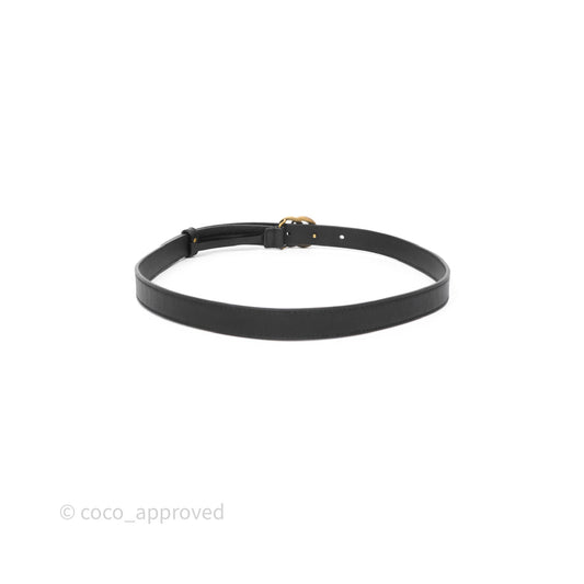 Gucci Double GG 20mm Belt 75 30 Black Calfskin