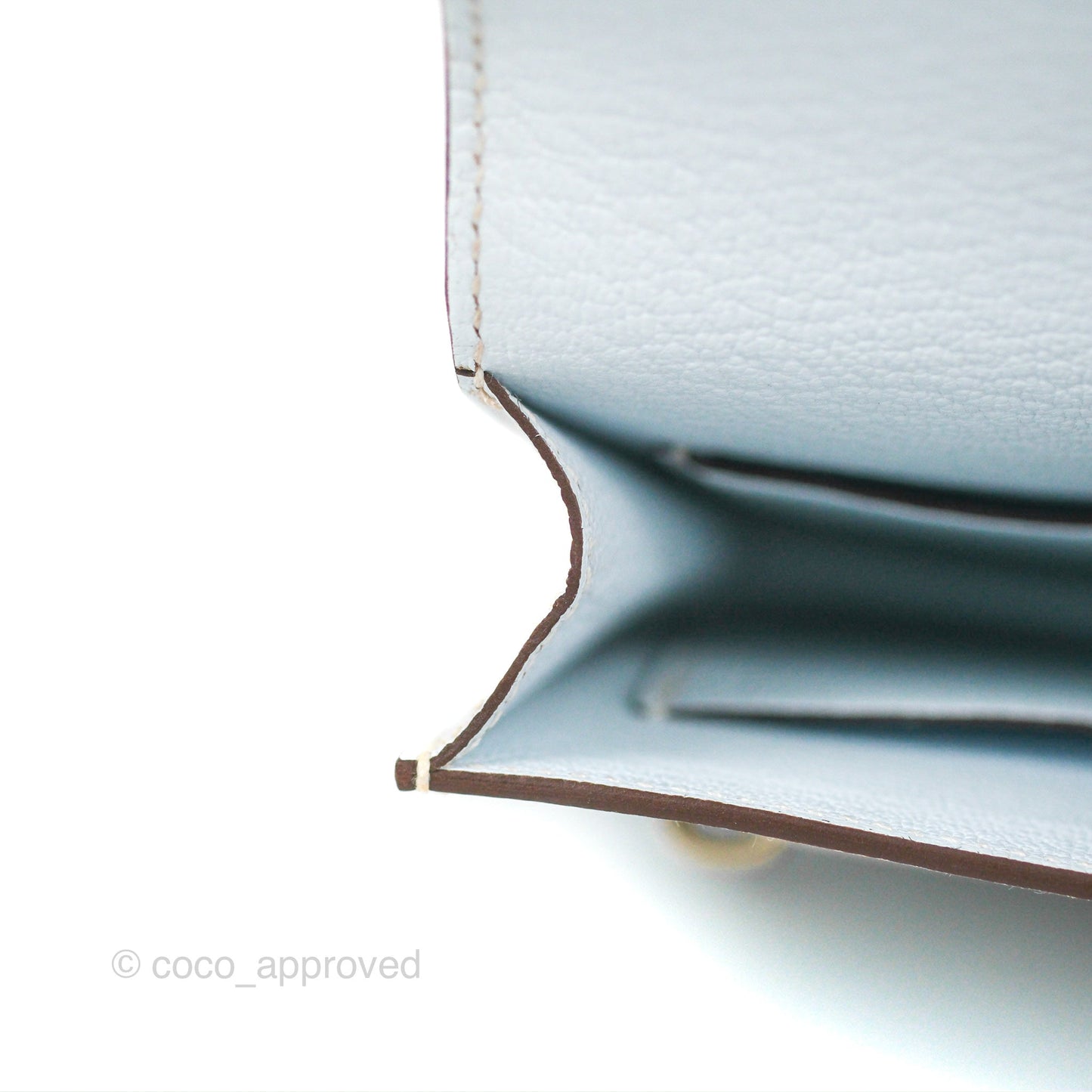 Hermès Roulis Slim Wallet Bleu Brume Chevre Mysore Palladium Hardware