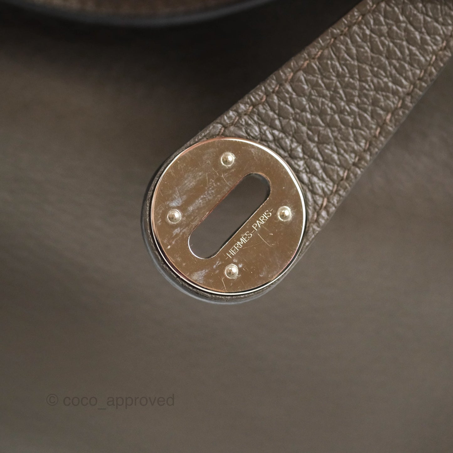 Hermès Lindy 26 Etain 8F Clemence Palladium Hardware