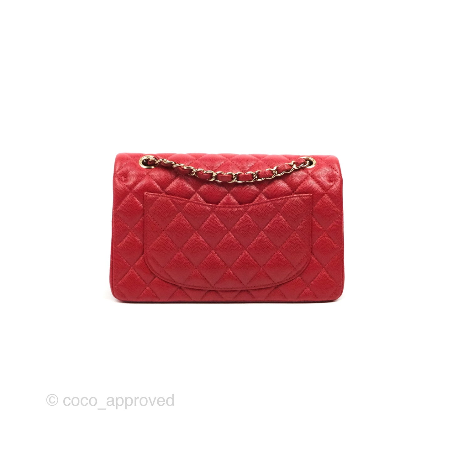 Chanel Classic Small S/M Flap Red Caviar Gold Hardware