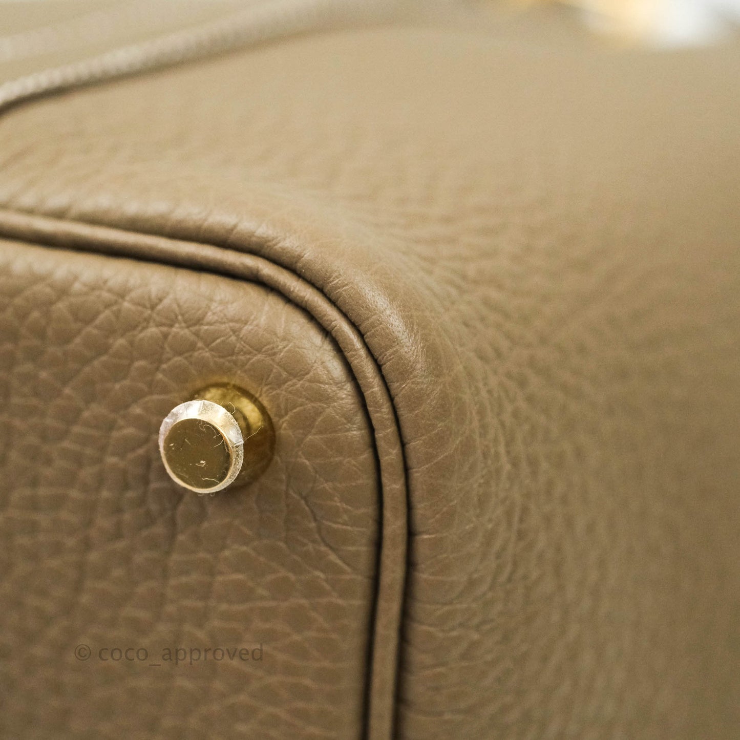 Hermès Taurillon Clemence Picotin Lock 18 PM Etoupe Gold Hardware