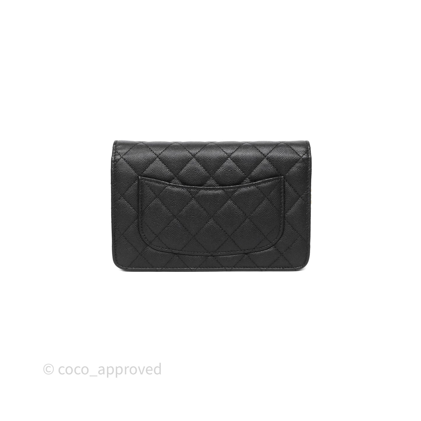 Chanel Wallet On Chain WOC Black Caviar Gold Hardware 23C