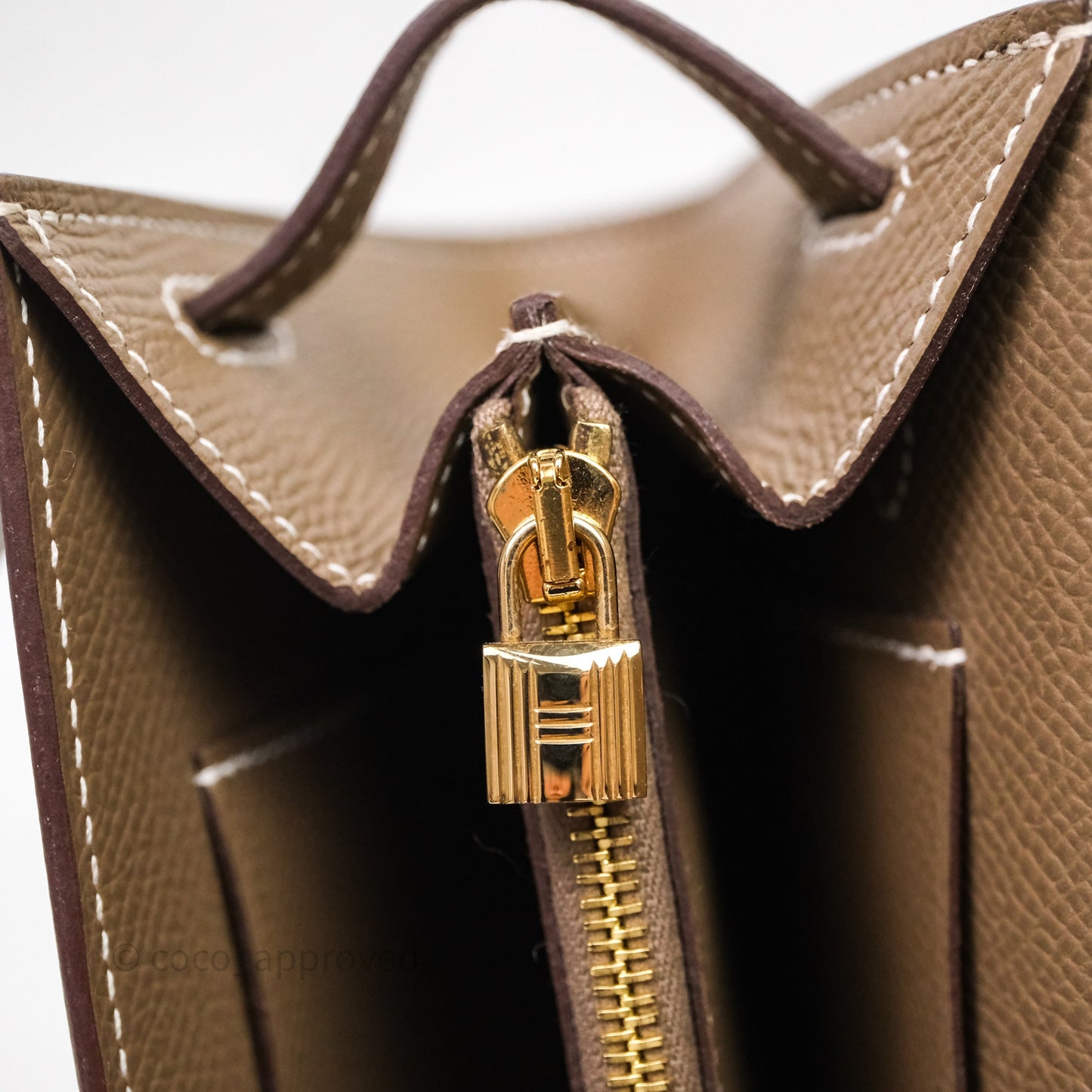 Hermès Kelly To Go Wallet Etoupe 18 Epsom Gold Hardware