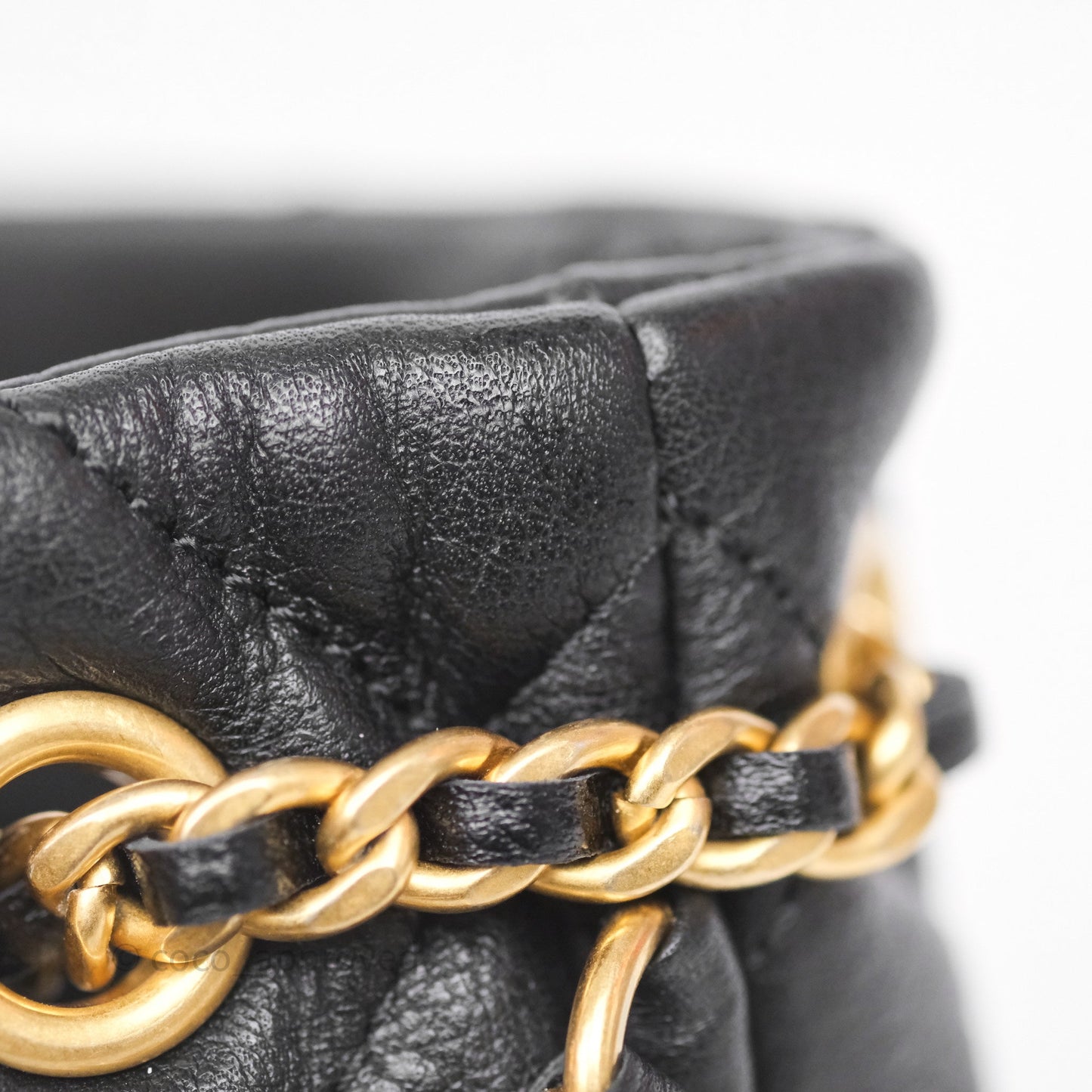 Chanel Mini Backpack Black Crumpled Calfskin Aged Gold Hardware 23A