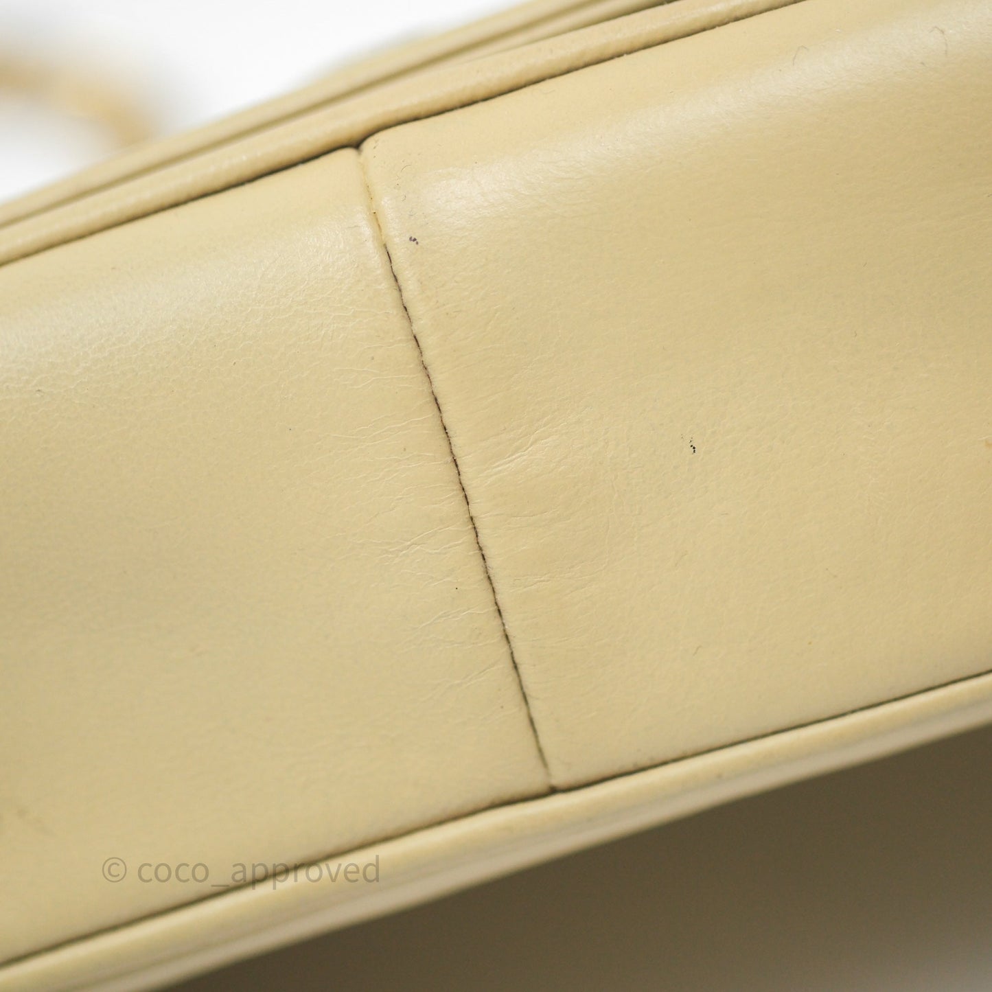 Chanel Vintage CC Flap Bag Beige Lambskin Gold Hardware