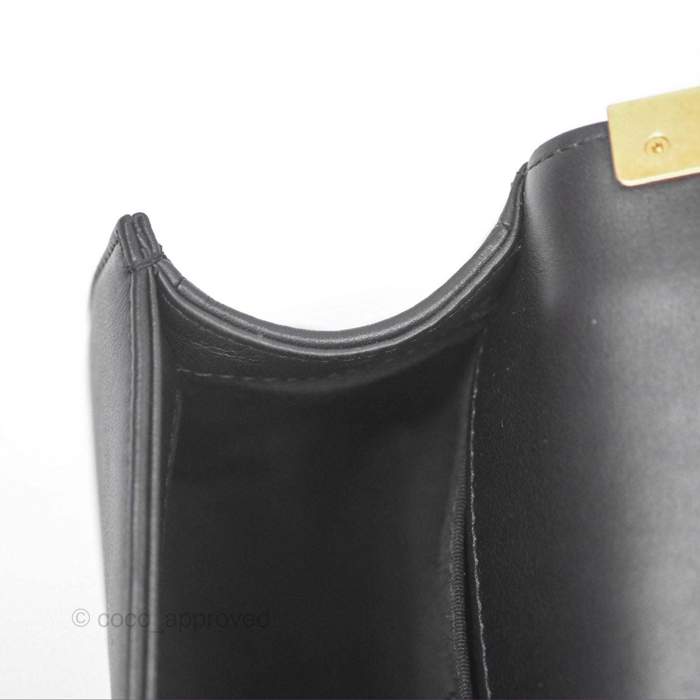 Chanel Small Boy Black Lambskin Aged Gold Hardware