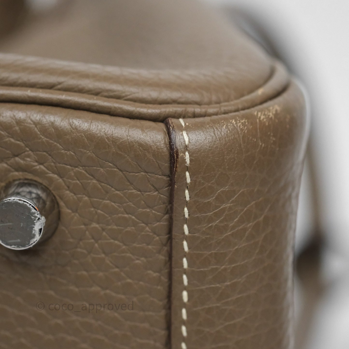 Hermès Lindy 30 Etoupe 18 Clemence Palladium Hardware