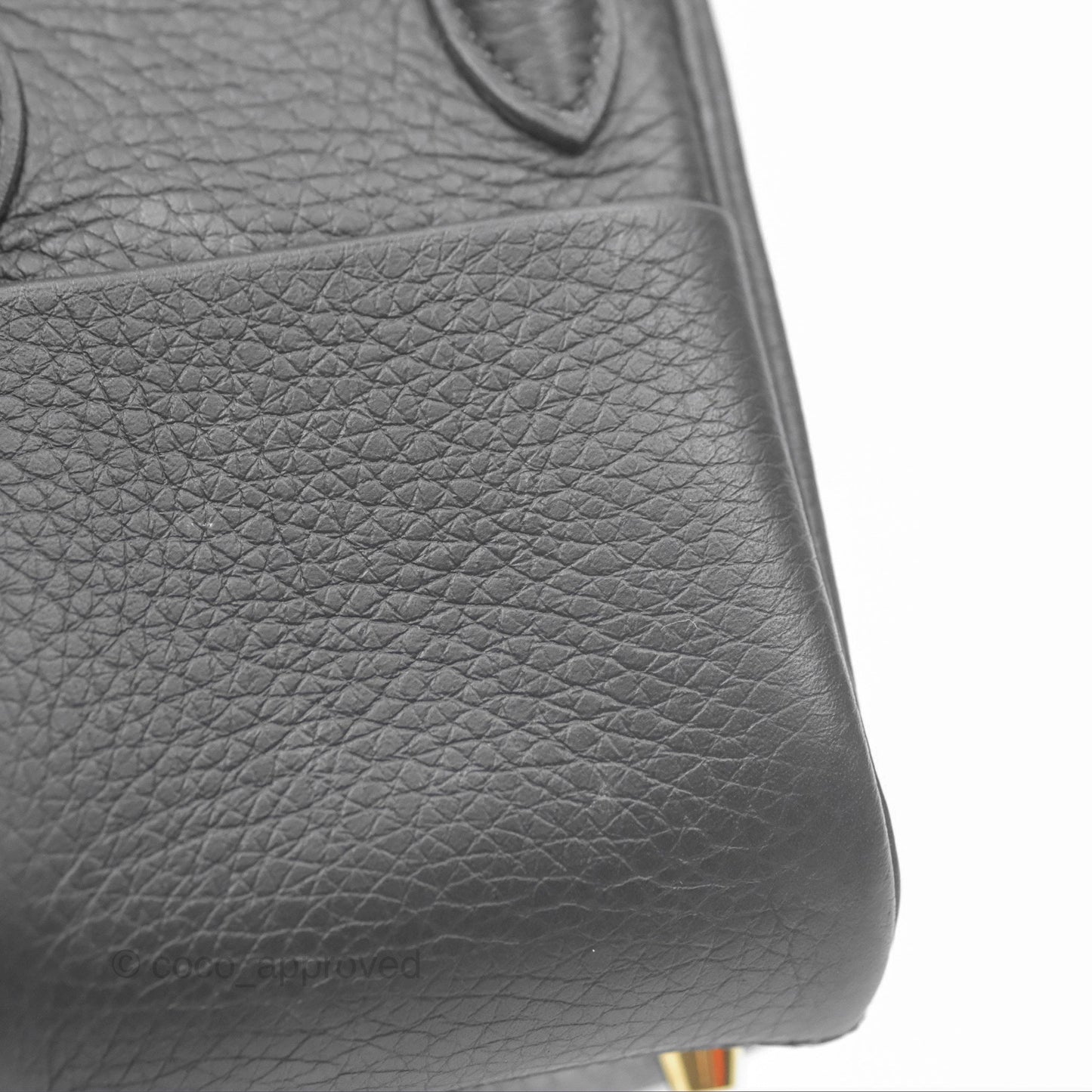 Hermès Mini Lindy 20 Noir 89 Clemence Gold Hardware