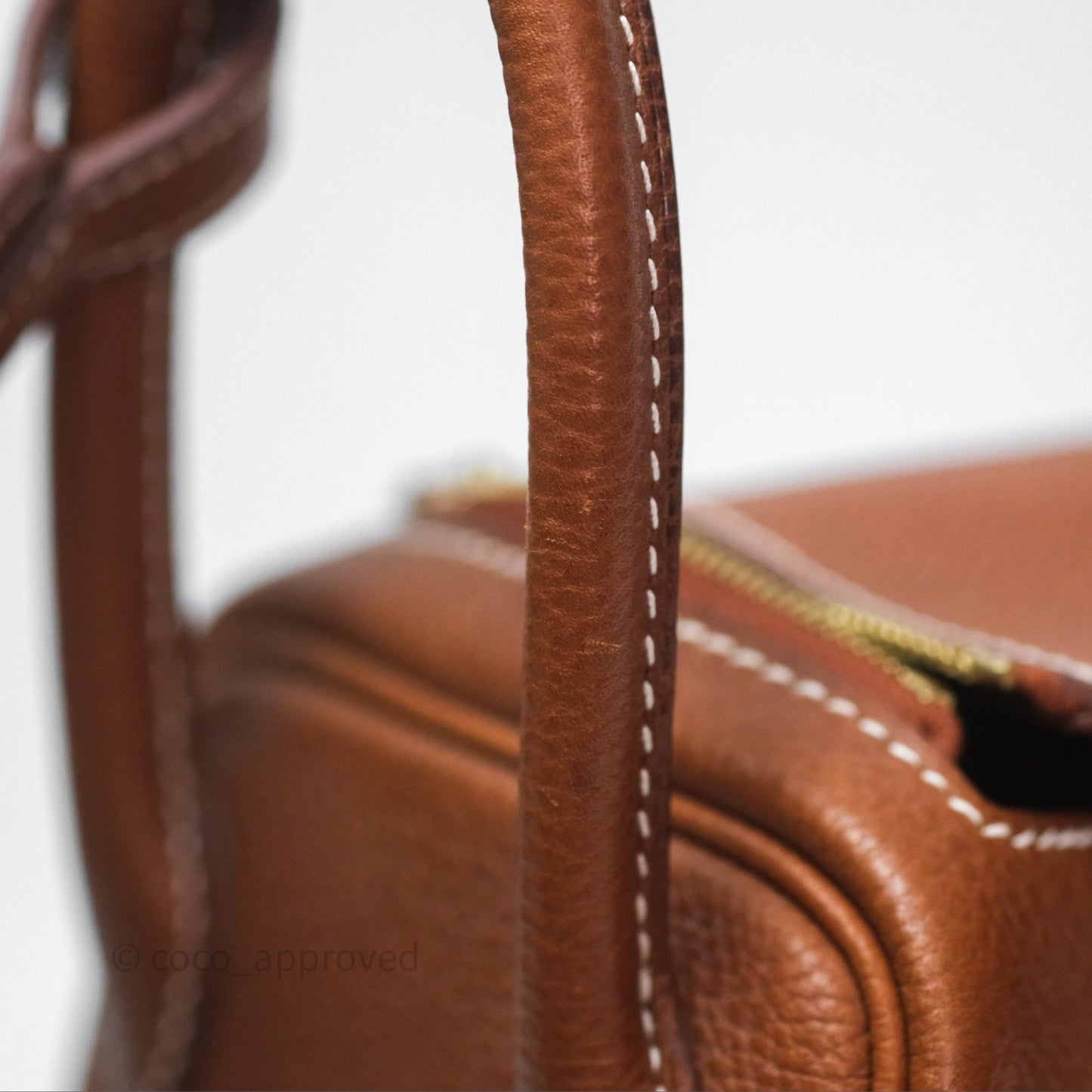 Hermès Mini Lindy 20 Fauve 34 Barenia Gold Hardware