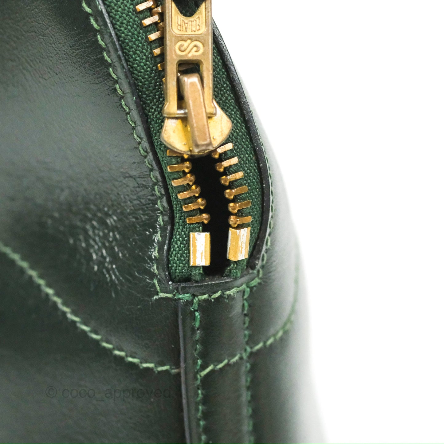 Hermès Vintage Bolide 27 Dark Green Box Leather Gold Hardware