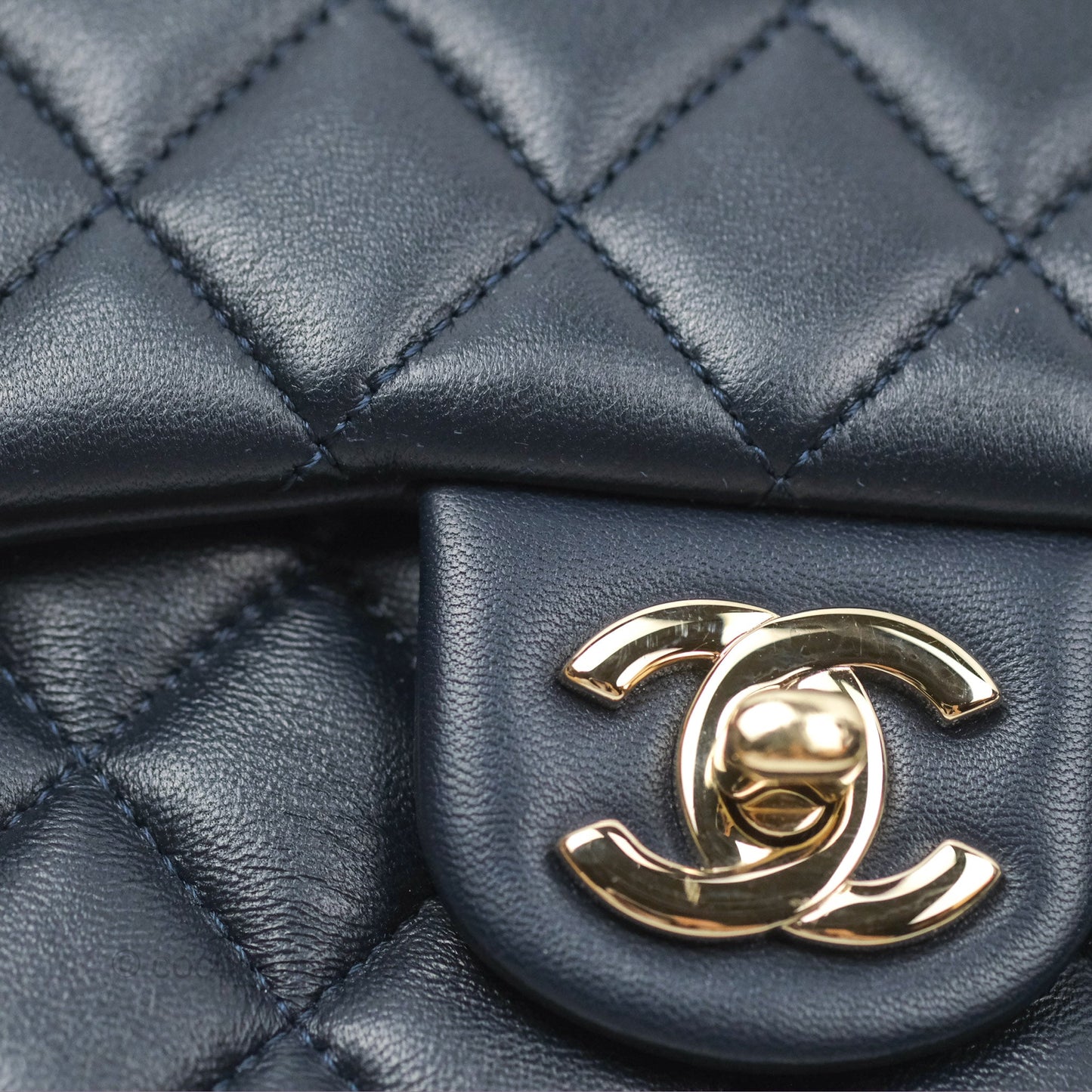 Chanel Small Seoul Backpack Navy Lambskin Gold Hardware