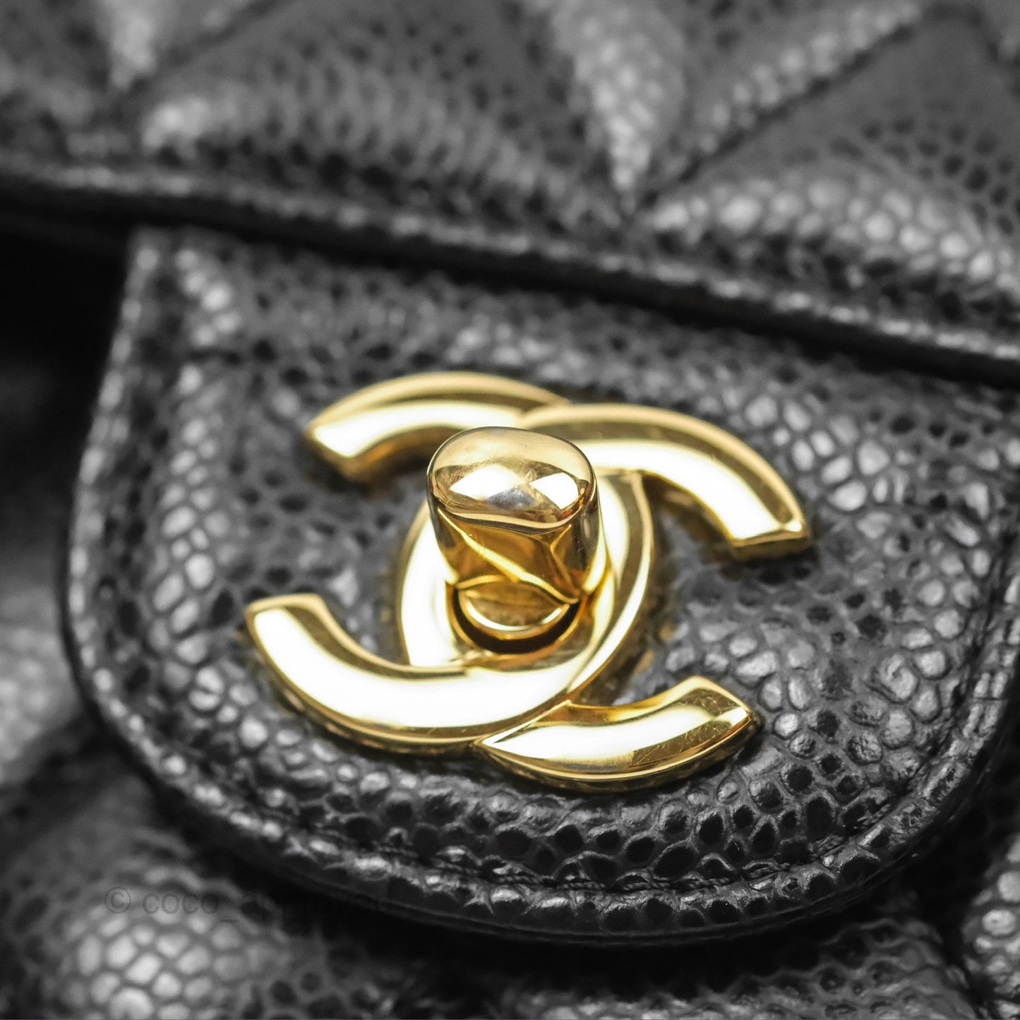 Chanel Small Classic Quilted Flap Black Caviar Gold Hardware