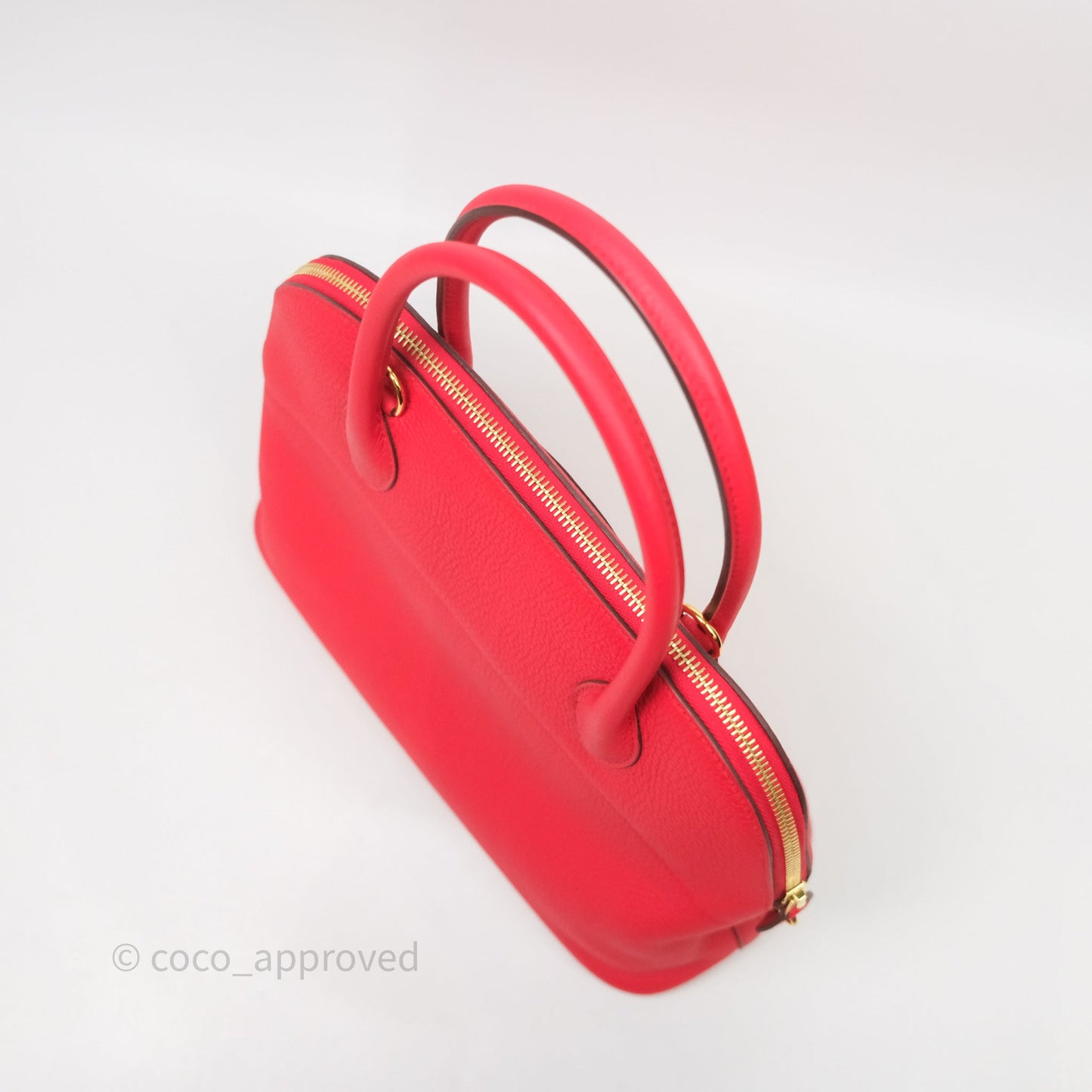 Hermès Bolide 31 Rouge Clemence Gold Hardware