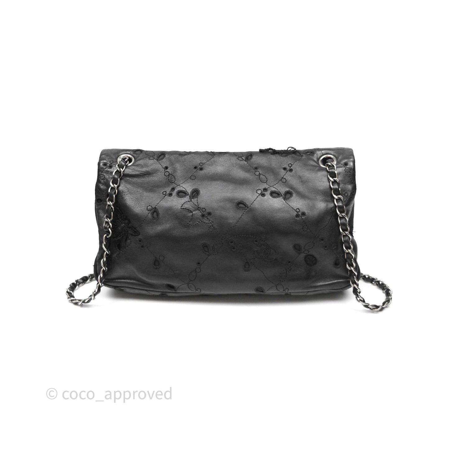 Chanel Embroidered Butterfly Flap Black Lambskin Ruthenium Hardware