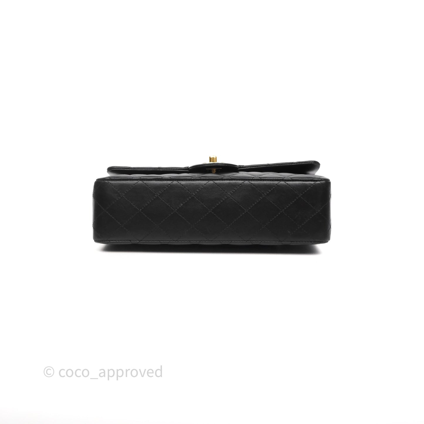Chanel Classic M/L Medium Flap Quilted Black Lambskin Gold Hardware