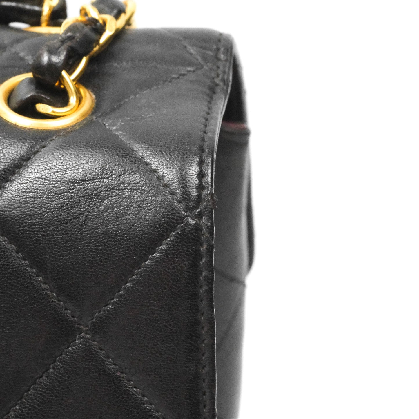 Chanel Vintage Double Sided Jumbo Flap Black Lambskin 24K Gold Hardware