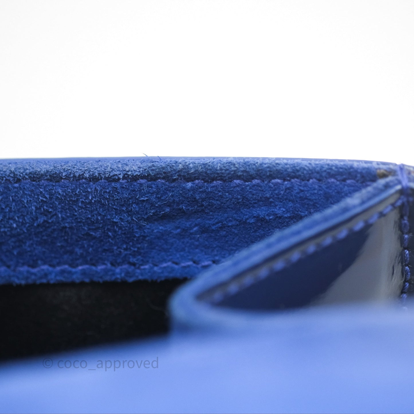 Saint Laurent Large Belle De Jour Clutch Blue Patent