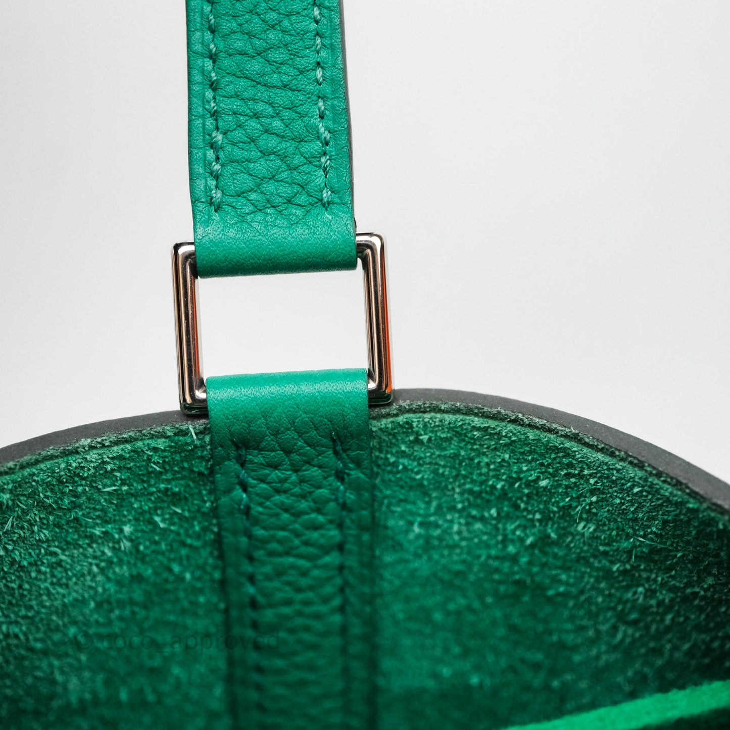 Hermes Picotin 18 Vert Jade O6 Clemence Palladium Hardware