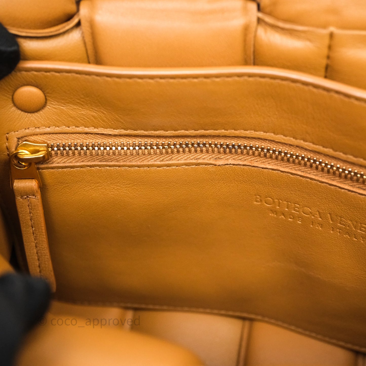 Bottega Veneta Padded Cassette Camel Lambskin