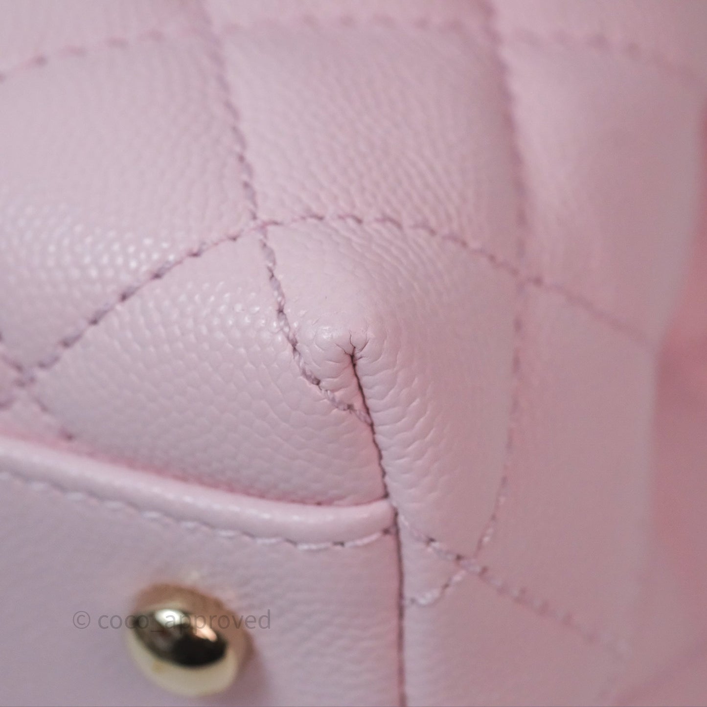 Chanel Small Coco Handle Light Pink Caviar Gold Hardware