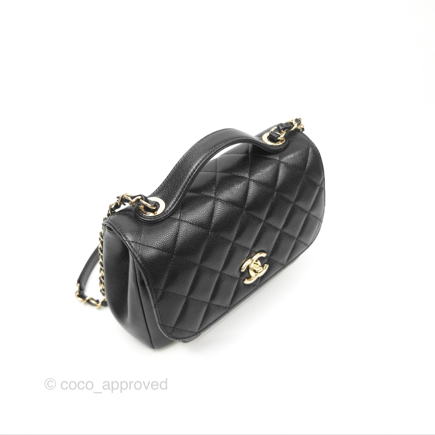 Chanel Quilted Medium Business Affinity Flap Black Caviar Gold Hardware