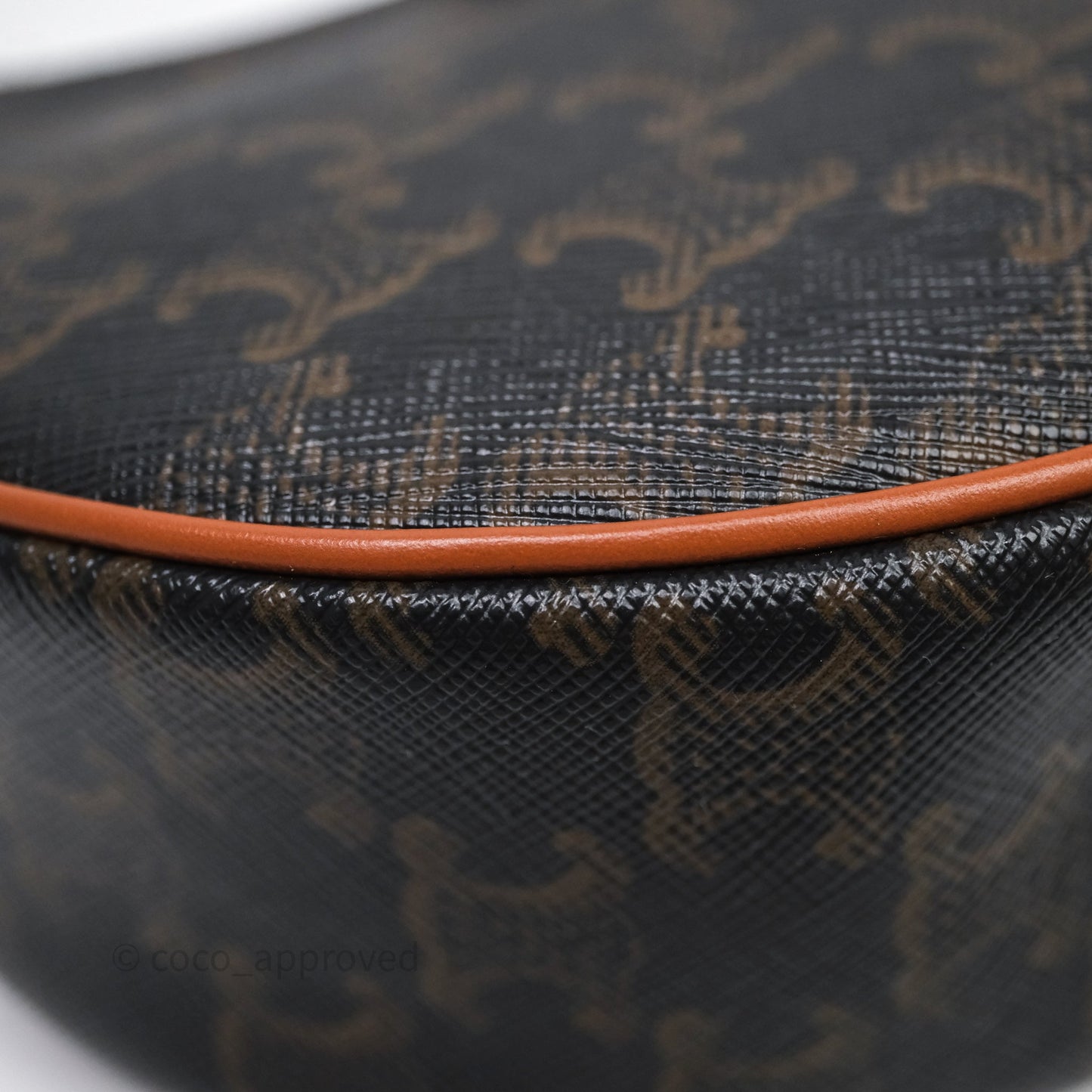 Celine Medium Ava Triomphe Bag Triomphe Canvas Tan Calfskin