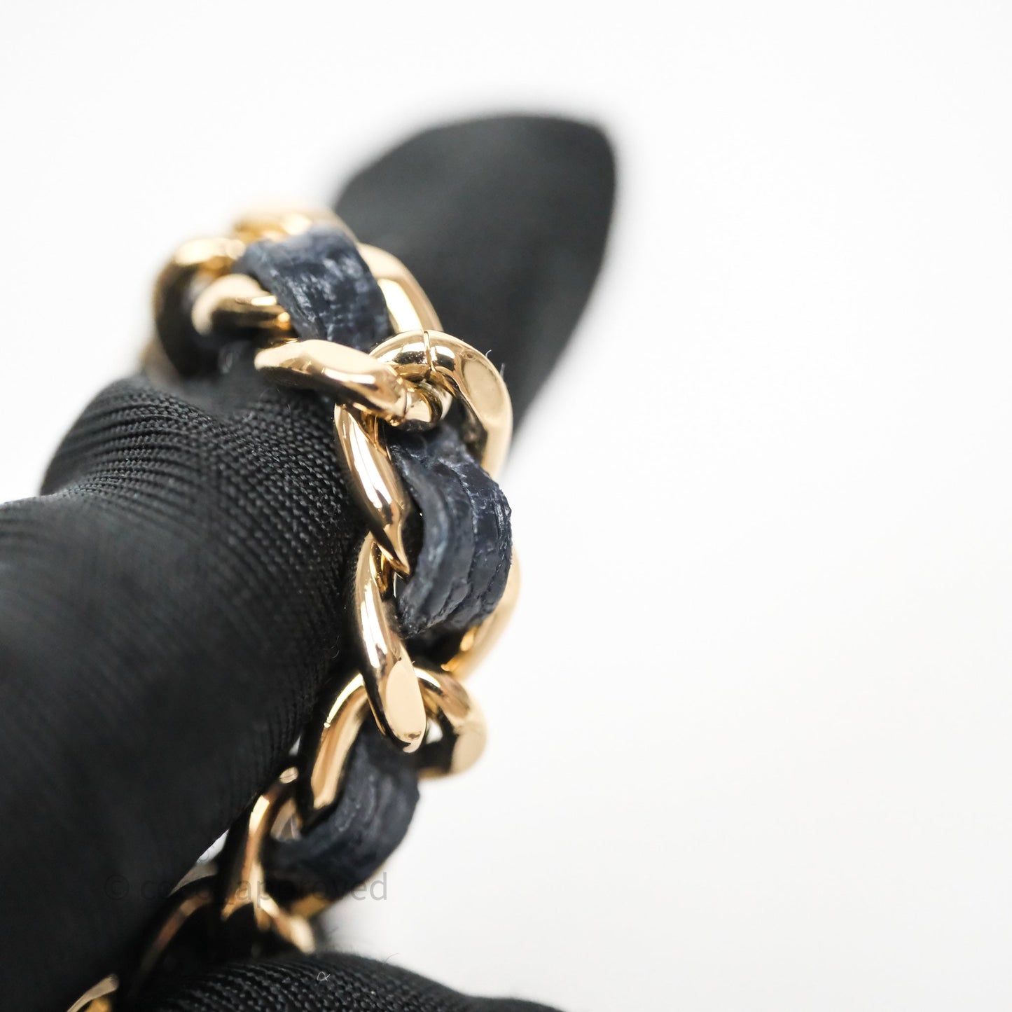 Chanel Classic Wallet On Chain WOC Quilted Navy Caviar Gold Hardware