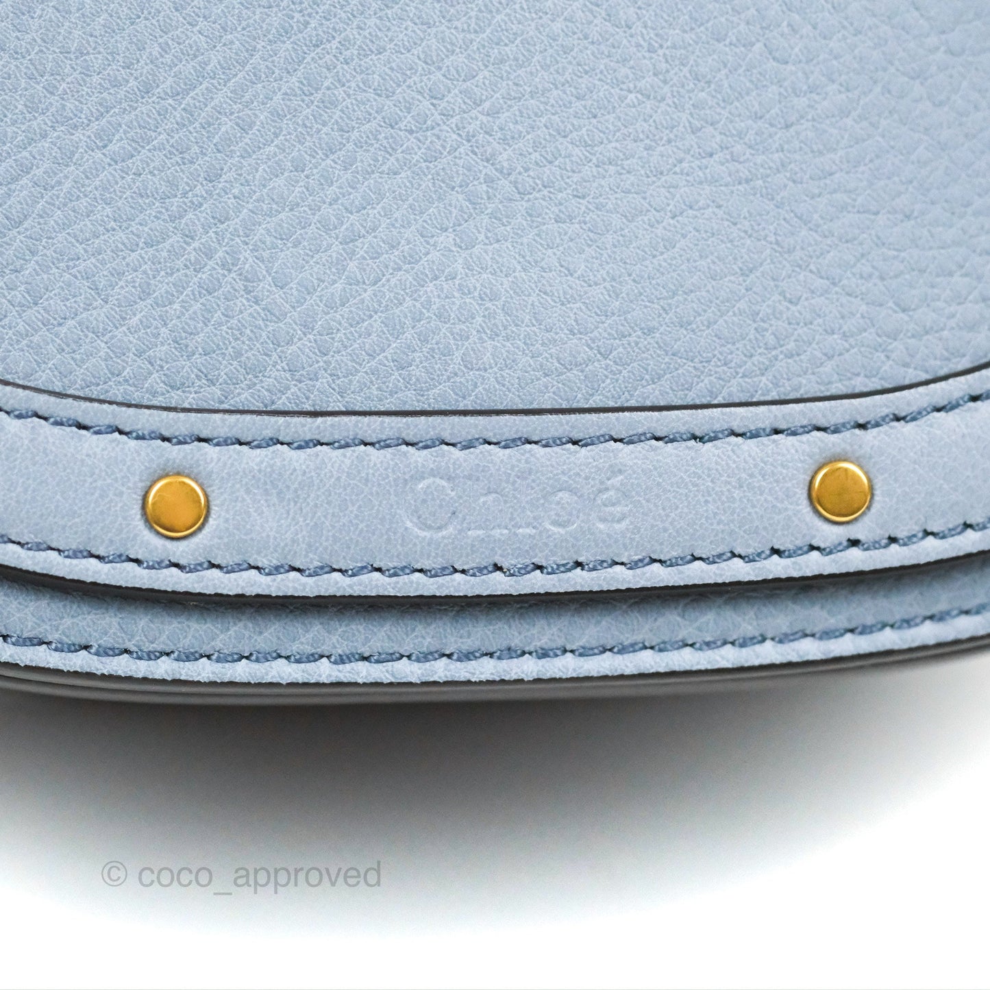 Chloé Nile Crossbody Bag Blue Calfskin