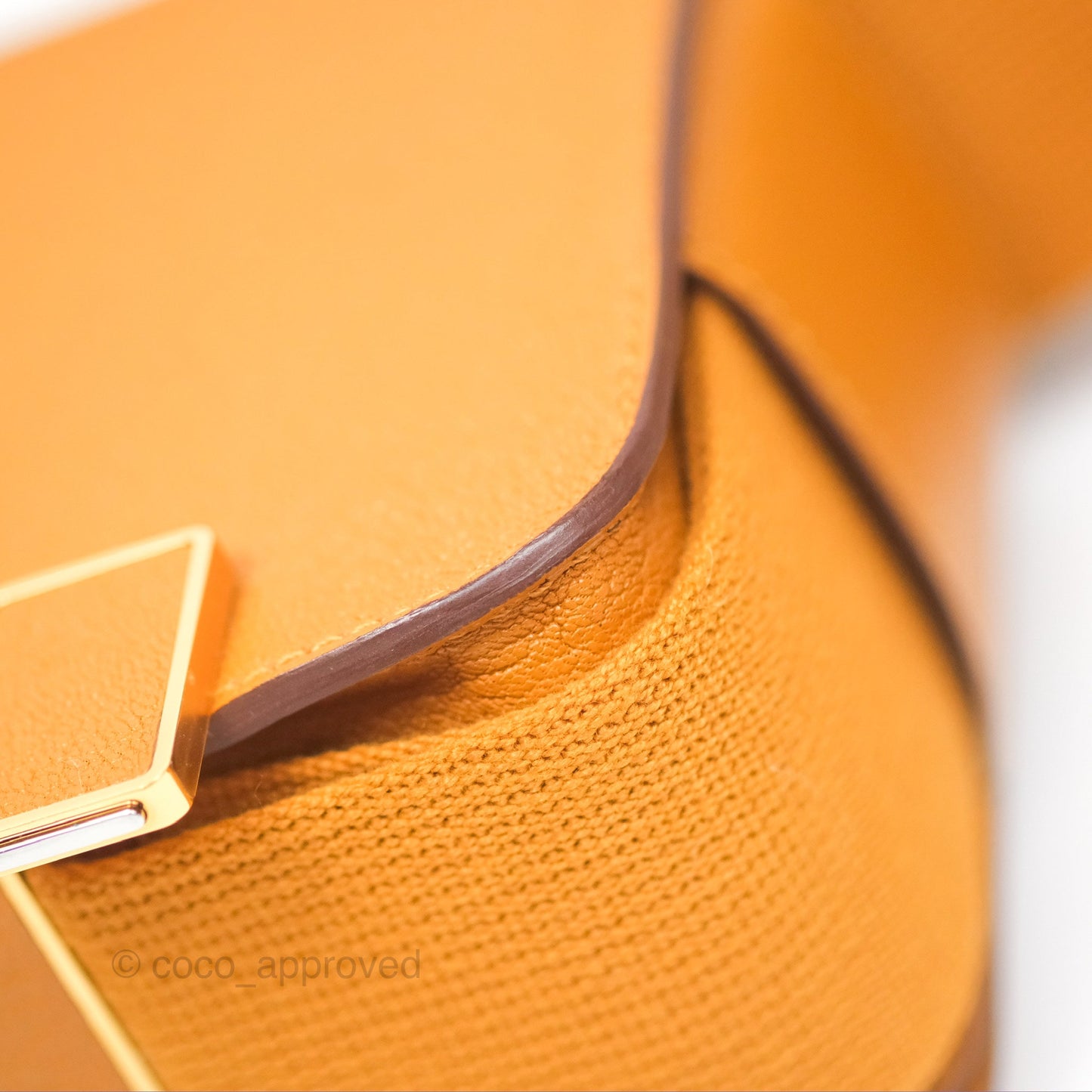 Hermès Geta Bag Caramel Chevre Mysore Gold Hardware