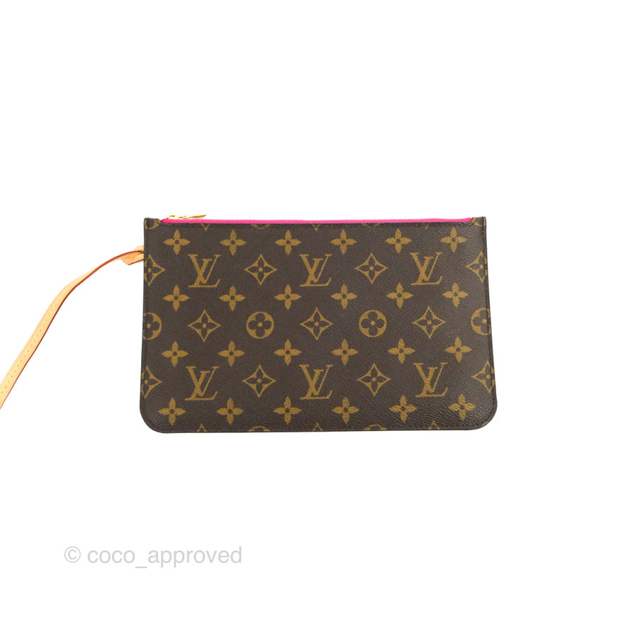 Louis Vuitton Neverfull MM Tote Bag Monogram Canvas Fuchsia
