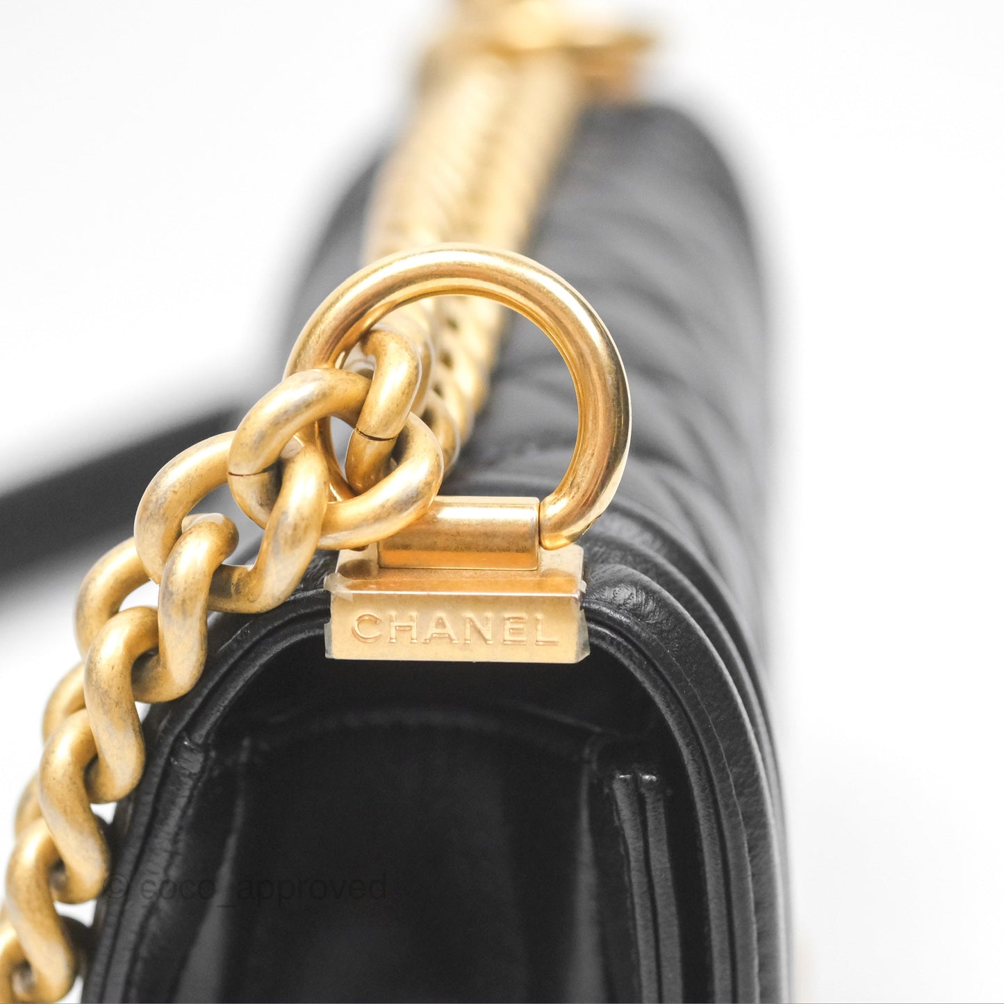 Chanel Small Boy Quilted Black Calfskin Gold Hardware