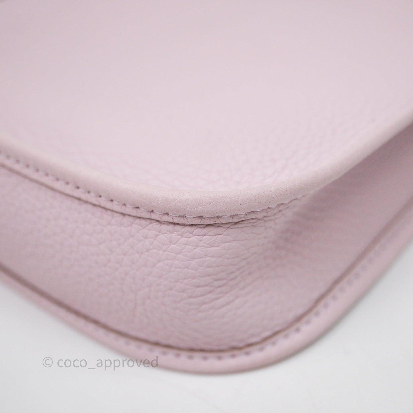 Hermes Mini Evelyne 16 Mauve Pâle 09 Clemence Palladium Hardware