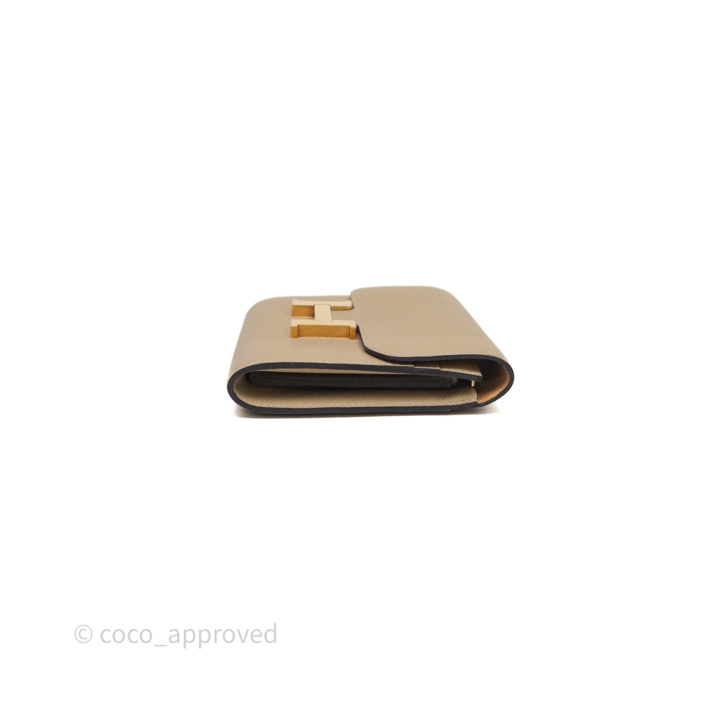Hermès Constance Short Wallet Trench Epsom Gold Hardware