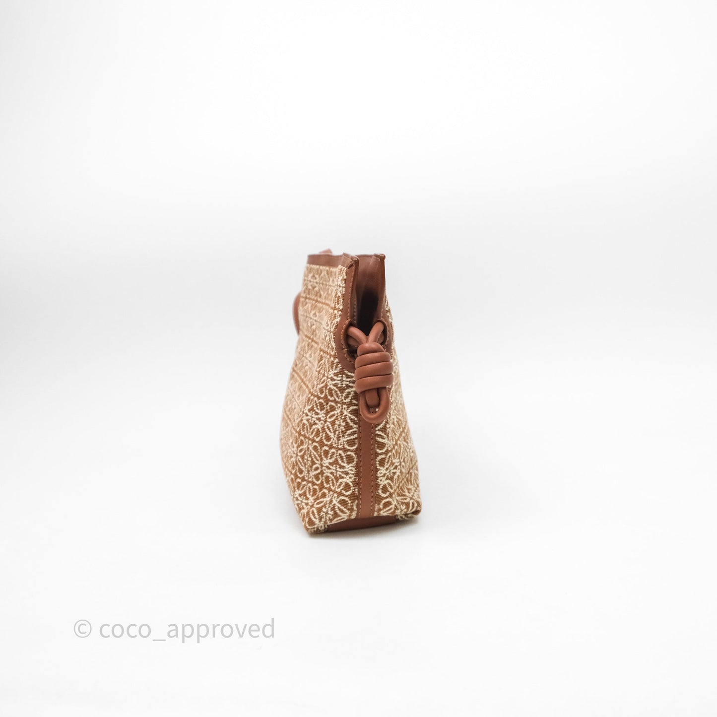 Loewe Jacquard Anagram Flamenco Knot Clutch Mini Bag Gold Hardware