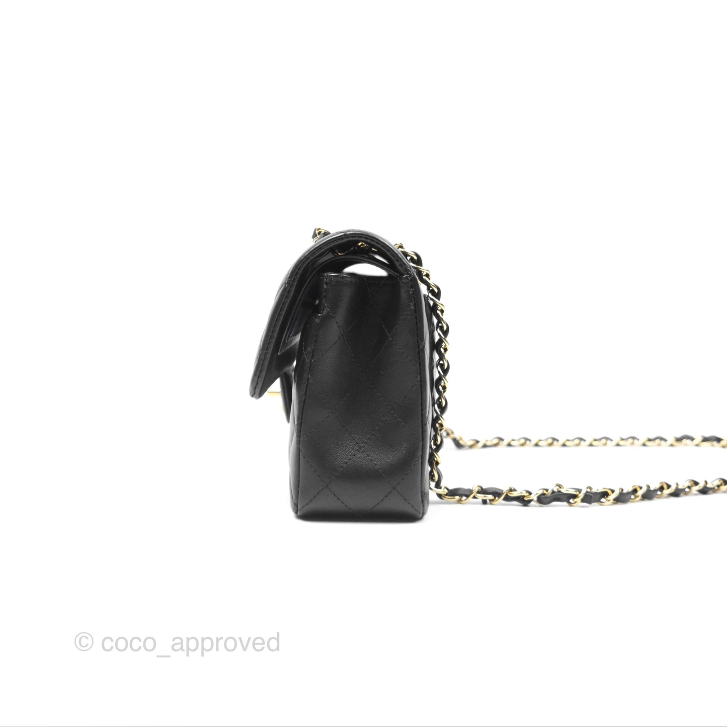 Chanel Small S/M Classic Flap Black Lambskin Gold Hardware