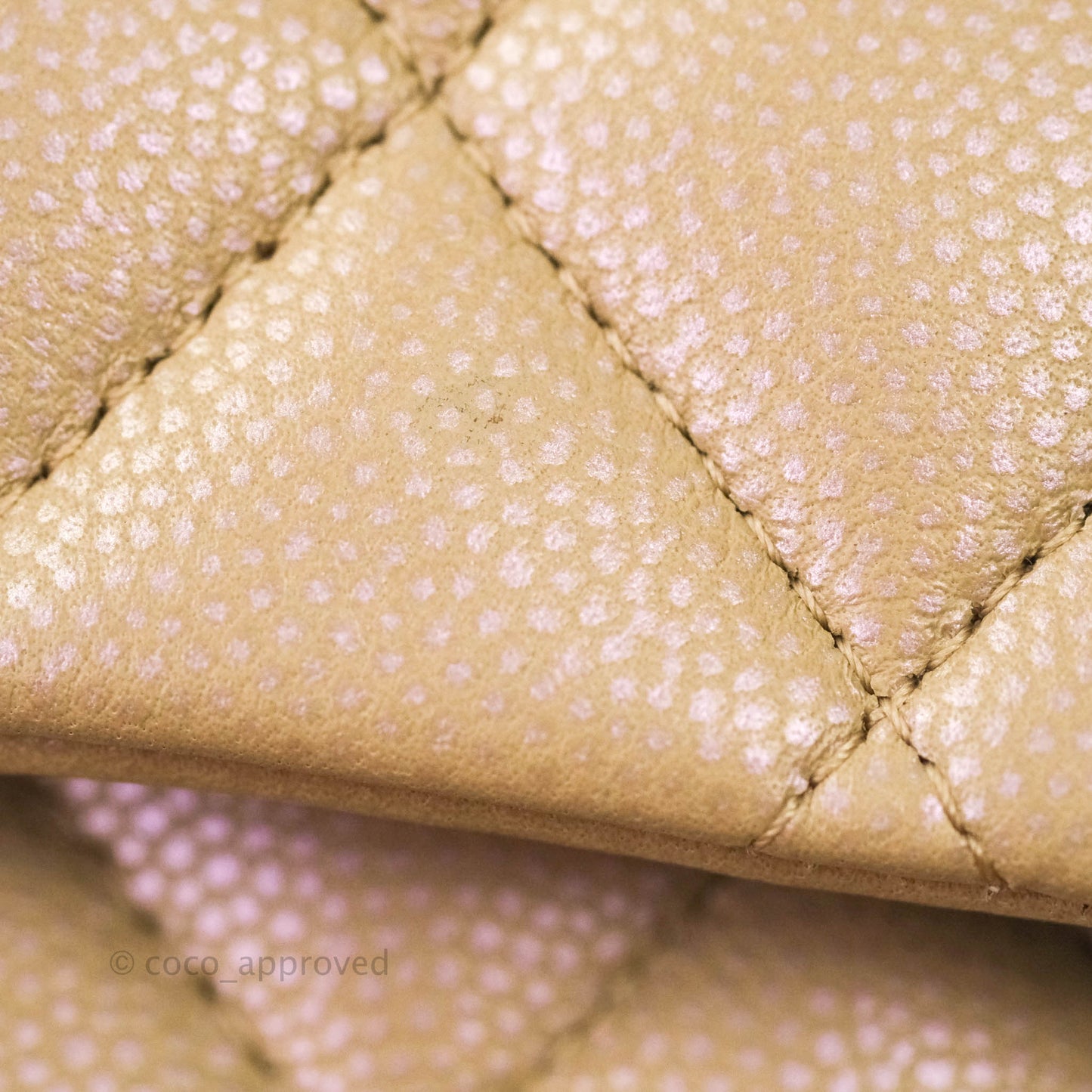 Chanel M/L Medium Double Flap Bag Iridescent Dark Beige Caviar Gold Hardware 21S